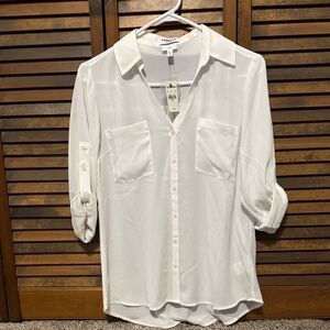 Express Ivory Button-Up Shirt Portofino medium slim
